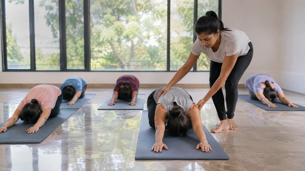 Editorial illustration for Yoga As A Career: practice context.