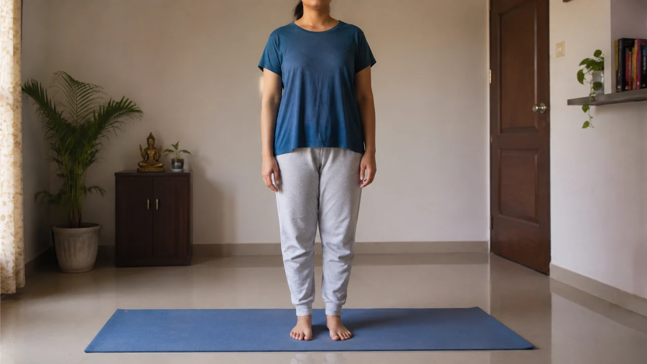Editorial illustration for Yoga Hello World: practice context.